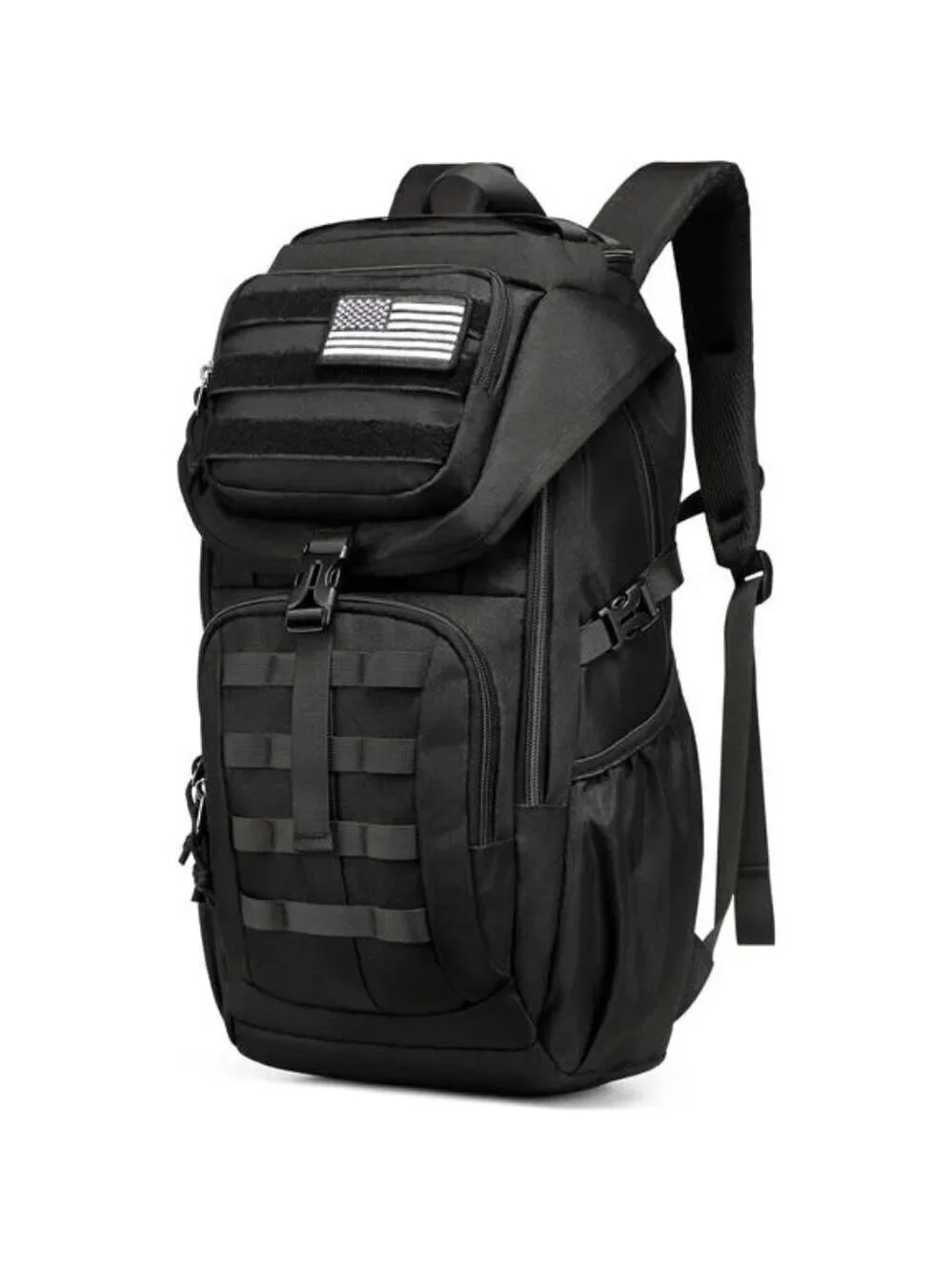 Tactical Backpack Molle Military Waterproof Hiking Camping Gear Black